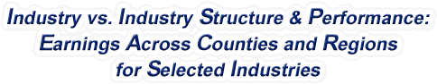 Georgia - Industry vs. Industry Structure & Performance: Earnings Across Counties and Regions for Selected Industries